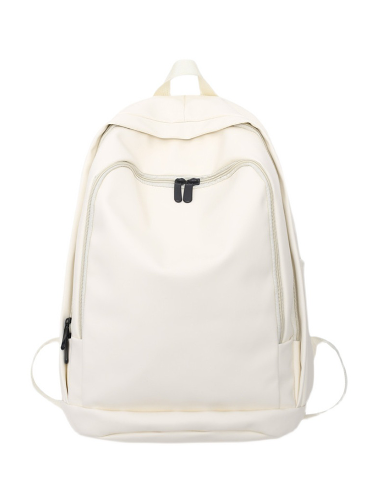 Trendy Water-Resistant Soft Leather Backpack for Men and Women - Large Capacity Minimalist College Campus Bag Trendy Water-Resistant Soft Leather Backpack for Men and Women - Large Capacity Minimalist College Campus Bag