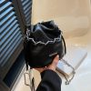 Trendy Women's Chain Shoulder Bucket Bag - Stylish Versatile Crossbody for 2025 Fashion