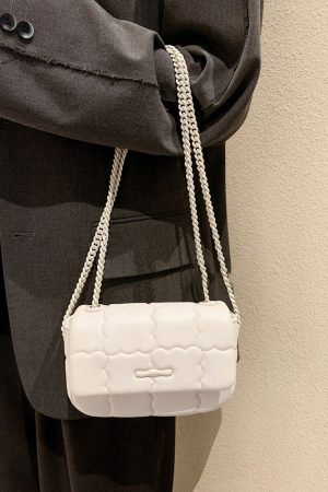 Trendy Women's Cookie Pattern Shoulder Bag - Glossy Versatile Chain Crossbody Bag for 2023 Fashionistas