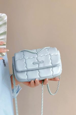 Trendy Women's Cookie Pattern Shoulder Bag - Glossy Versatile Chain Crossbody Bag for 2023 Fashionistas