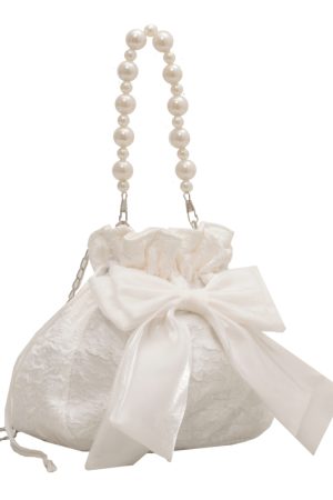 Trendy Women's Crossbody Bag 2025 - Fashionable Summer Bow Pearl Handbag - Versatile Cute Design for Every Occasion