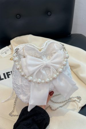 Trendy Women's Crossbody Bag 2025 - Fashionable Summer Bow Pearl Handbag - Versatile Cute Design for Every Occasion