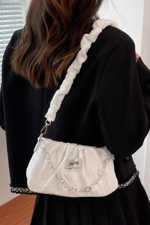 Trendy Women's Crossbody Handbag 2025 - Summer Chain Pleated Shoulder Underarm Bag