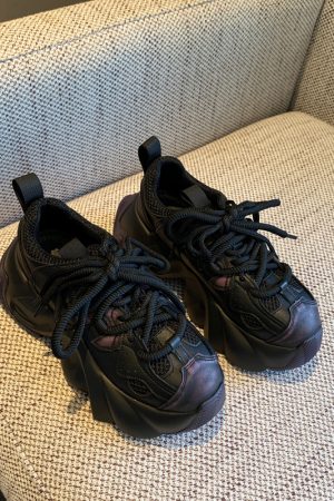 Trendy Women's Dad Shoes, Retro 2024 Lace-Up Thick-Soled Platform Sneakers, Versatile Sports Casual Footwear