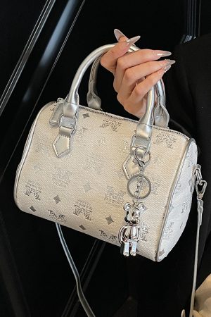 Trendy Women's Embroidered Fabric Crossbody Pillow Bag - Fashionable Small Handbag for 2025, Perfect for Y2K and Everyday Style