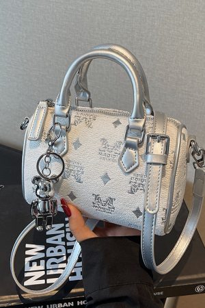 Trendy Women's Embroidered Fabric Crossbody Pillow Bag - Fashionable Small Handbag for 2025, Perfect for Y2K and Everyday Style