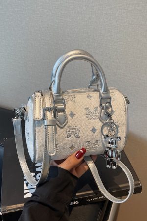 Trendy Women's Embroidered Fabric Crossbody Pillow Bag - Fashionable Small Handbag for 2025, Perfect for Y2K and Everyday Style