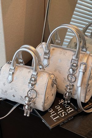 Trendy Women's Embroidered Fabric Crossbody Pillow Bag - Fashionable Small Handbag for 2025, Perfect for Y2K and Everyday Style