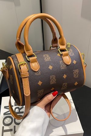 Trendy Women's High-End Quality Cylindrical Crossbody Handbag - Stylish Versatile Design for 2025 Fashion