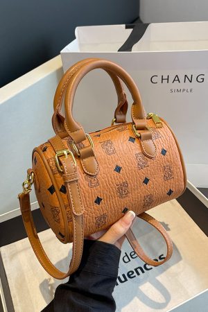 Trendy Women's High-End Quality Cylindrical Crossbody Handbag - Stylish Versatile Design for 2025 Fashion