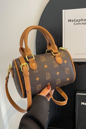 Trendy Women's High-End Quality Cylindrical Crossbody Handbag - Stylish Versatile Design for 2025 Fashion