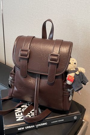 Trendy Women's Large-Capacity Backpack, Stylish Versatile Hiking Bag & Laptop Tote, Fashionable High-End Niche Design