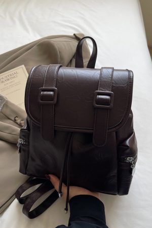 Trendy Women's Large-Capacity Backpack, Stylish Versatile Hiking Bag & Laptop Tote, Fashionable High-End Niche Design