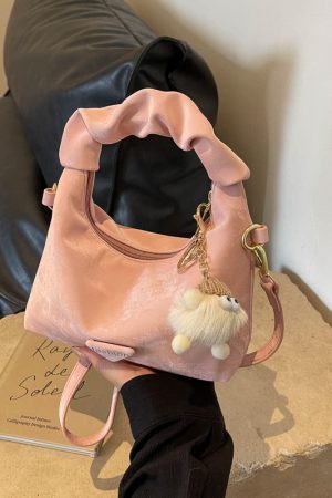 Trendy Women's Pleated Cloud Bag - Casual Chic Small Square Handbag for Shoulder or Crossbody - 2025 Fashion Style
