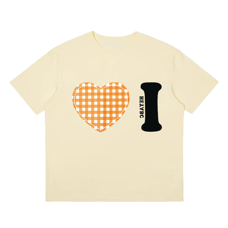 Trendy Women's Summer Short Sleeve Plaid Heart Print T-Shirt - Slim Fit Round Neck Top for a Chic American Style Look Trendy Women's Summer Short Sleeve Plaid Heart Print T-Shirt - Slim Fit Round Neck Top for a Chic American Style Look