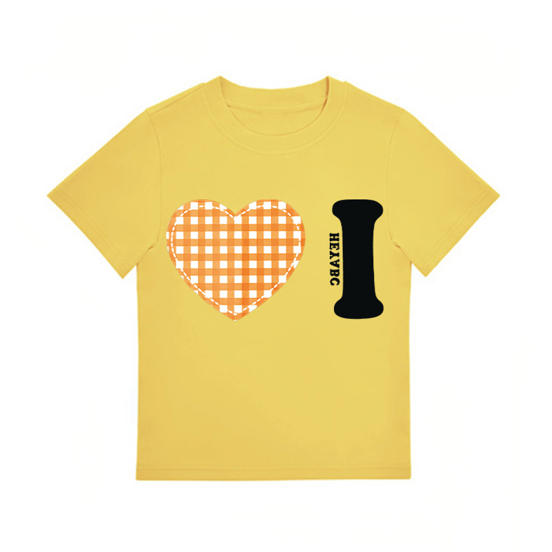 Trendy Women's Summer Short Sleeve Plaid Heart Print T-Shirt - Slim Fit Round Neck Top for a Chic American Style Look Trendy Women's Summer Short Sleeve Plaid Heart Print T-Shirt - Slim Fit Round Neck Top for a Chic American Style Look