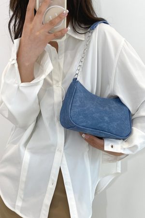 Trendy Women's Underarm Bag with Chain Strap - Summer 2025 High-End Small Shoulder Bag in French Niche Style