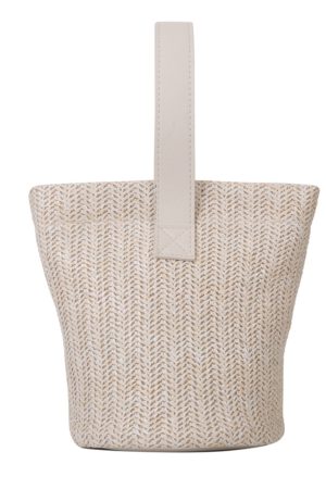 Trendy Woven Beach Bucket Bag - Casual Tote for Women, Handheld Vacation Bag, Perfect for Summer and Coastal Getaways