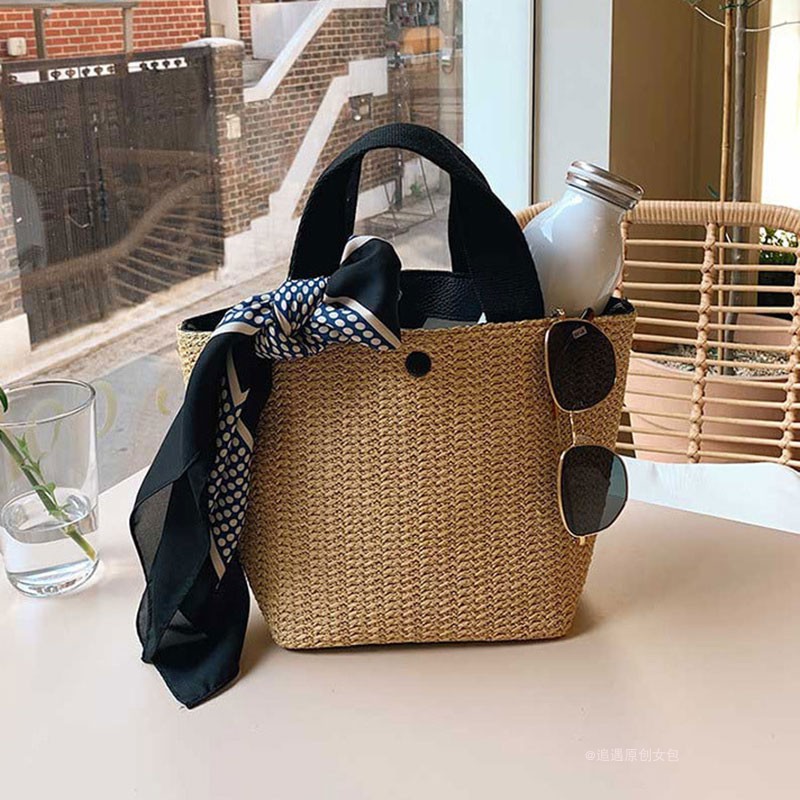 Trendy Woven Straw Tote Bag for Women - Versatile Beach Vacation Fairy Style French Design, 2025 Collection Trendy Woven Straw Tote Bag for Women - Versatile Beach Vacation Fairy Style French Design, 2025 Collection