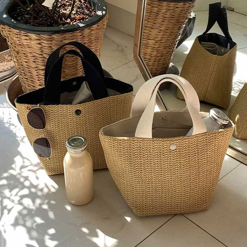 Trendy Woven Straw Tote Bag for Women - Versatile Beach Vacation Fairy Style French Design, 2025 Collection Trendy Woven Straw Tote Bag for Women - Versatile Beach Vacation Fairy Style French Design, 2025 Collection
