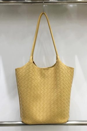 Trendy Woven Tote Bag for Mothers & Children - Large Capacity Casual Shoulder Bag 2025 Fashion Style