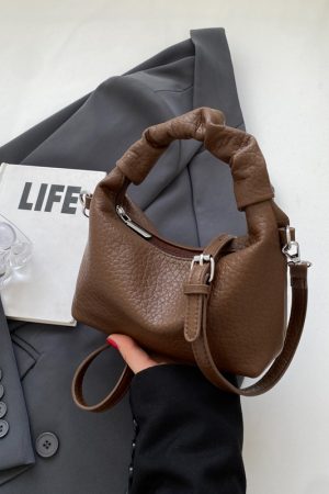 Trendy Wrinkled Handbag for Women - 2025 Versatile Shoulder Crossbody Bag with Niche Design - Chic Small Purse