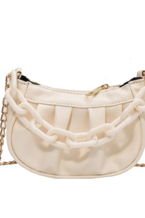 Trendy Wrinkled Handbag for Women - Summer 2025 Mini Square Crossbody Bag, High-End Niche Fashion Shoulder Bag