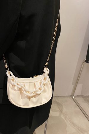 Trendy Wrinkled Handbag for Women - Summer 2025 Mini Square Crossbody Bag, High-End Niche Fashion Shoulder Bag