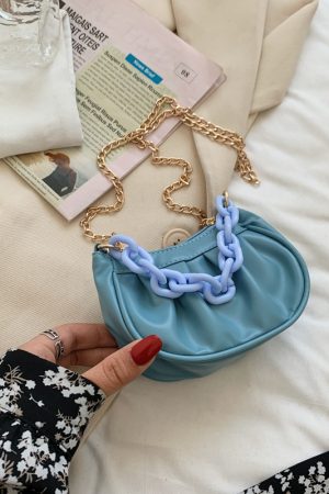 Trendy Wrinkled Handbag for Women - Summer 2025 Mini Square Crossbody Bag, High-End Niche Fashion Shoulder Bag