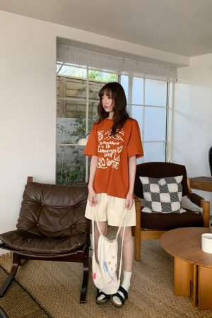 Two-Color Letter Embroidery Shorts for Women - Loose Slim Fit Summer Casual Pants 2025, Y2K Style
