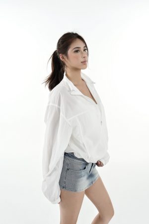 Ultra-Light Casual Long Sleeve Drawstring Jacket for Sun Protection - Breathable Outdoor Layer for Summer Adventures