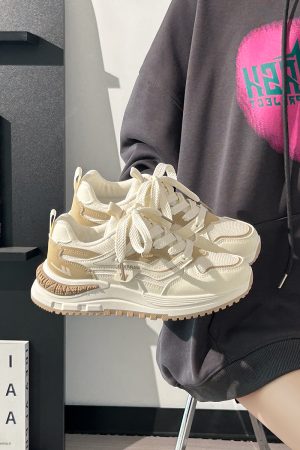 Ultra-Lightweight Mesh Casual Sports Shoes for Women - 2025 Soft Sole Macaroon Color Dad Sneakers