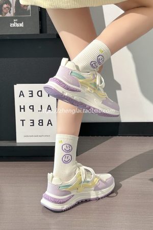 Ultra-Lightweight Mesh Casual Sports Shoes for Women - 2025 Soft Sole Macaroon Color Dad Sneakers