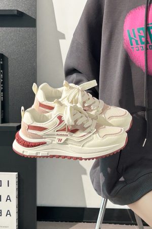 Ultra-Lightweight Mesh Casual Sports Shoes for Women - 2025 Soft Sole Macaroon Color Dad Sneakers