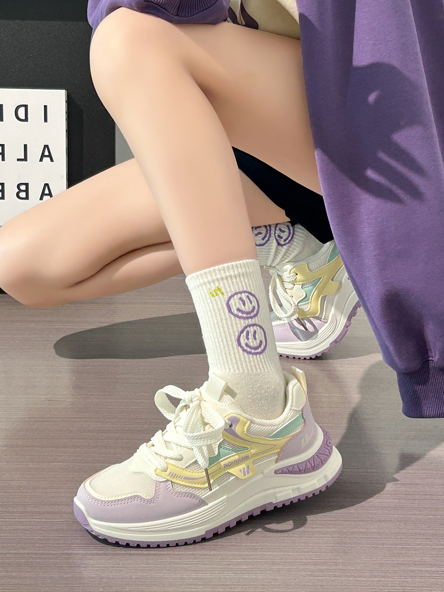 Ultra-Lightweight Mesh Casual Sports Shoes for Women - 2025 Soft Sole Macaroon Color Dad Sneakers Ultra-Lightweight Mesh Casual Sports Shoes for Women - 2025 Soft Sole Macaroon Color Dad Sneakers