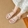 Ultra Lightweight One-Strap Open-Toe Sandals for Women - Comfortable Thick-Soled Summer Beach Sandals
