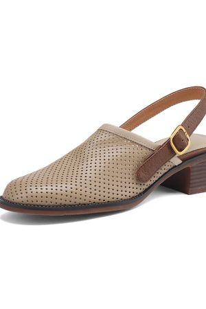 Ultra-Soft Lambskin Hollow-Out Toe Women's Sandals - Vintage-Inspired Design for Chic Summer Style