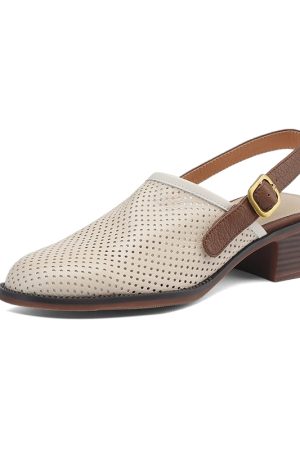 Ultra-Soft Lambskin Hollow-Out Toe Women's Sandals - Vintage-Inspired Design for Chic Summer Style