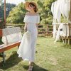 Unique One-Shoulder White Dress for Women - Ultra-Fairy Beach Skirt in First Love Style for Summer Vacations