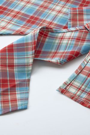 Unique Red Plaid Vest for Women - Sleeveless Summer Top with Ribbon Design, Stylish and Chic Fashion Essential