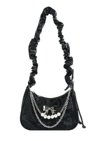 Unique Wrinkled Design Women's Crossbody Bag - Versatile Underarm Shoulder Bag for Spring Summer 2025 Fashion