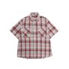 Unisex American Retro Brushed Plaid Short Sleeve T-Shirt - Casual Loose Fit Summer Shirt for Couples