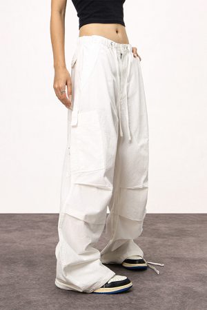 Unisex American-Style Wide-Leg Cargo Pants - Summer Lightweight Casual Loose Straight-Leg Hiking Trousers