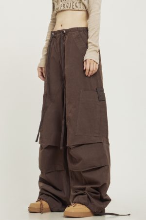 Unisex American-Style Wide-Leg Cargo Pants - Summer Lightweight Casual Loose Straight-Leg Hiking Trousers