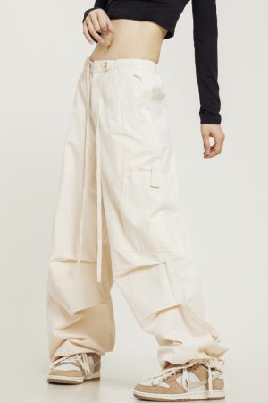 Unisex American-Style Wide-Leg Cargo Pants - Summer Lightweight Casual Loose Straight-Leg Hiking Trousers