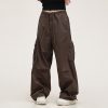 Unisex American Vintage Melange Work Pants with Zipper Pocket - Trendy Straight Loose Casual Style