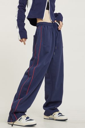 Unisex Casual Sports Pants - Hip Hop Sweatpants with Beer Team Captain Design, American High Street Style, Perfect for Dance and Jazz