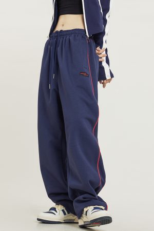 Unisex Casual Sports Pants - Hip Hop Sweatpants with Beer Team Captain Design, American High Street Style, Perfect for Dance and Jazz