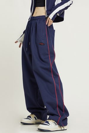 Unisex Casual Sports Pants - Hip Hop Sweatpants with Beer Team Captain Design, American High Street Style, Perfect for Dance and Jazz