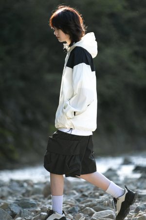 Unisex Japanese-Style Color-Blocking Lightweight Sun Protection Jacket - Breathable Retro Outdoor UV Shield for Summer